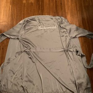 Bridesmaid grey robe